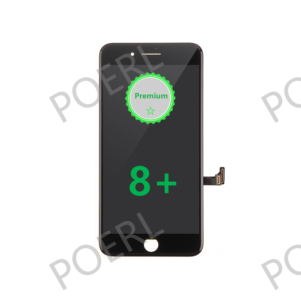 For iPhone 8 Plus LCD Display Assembly with Frame Replacement Black (Aftermarket-Premium)