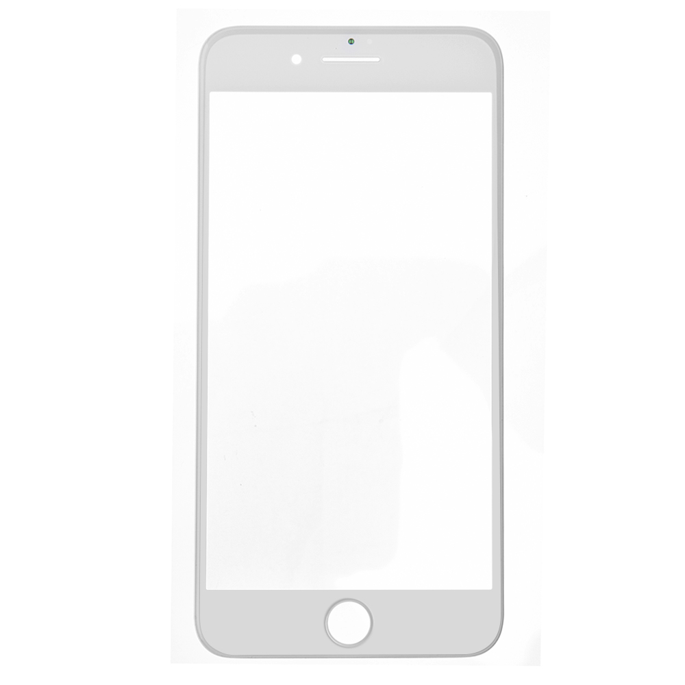 For Apple iPhone 7 Plus Glass Lens With Front Bezel and OCA Glue sheet Replacement - White - S+