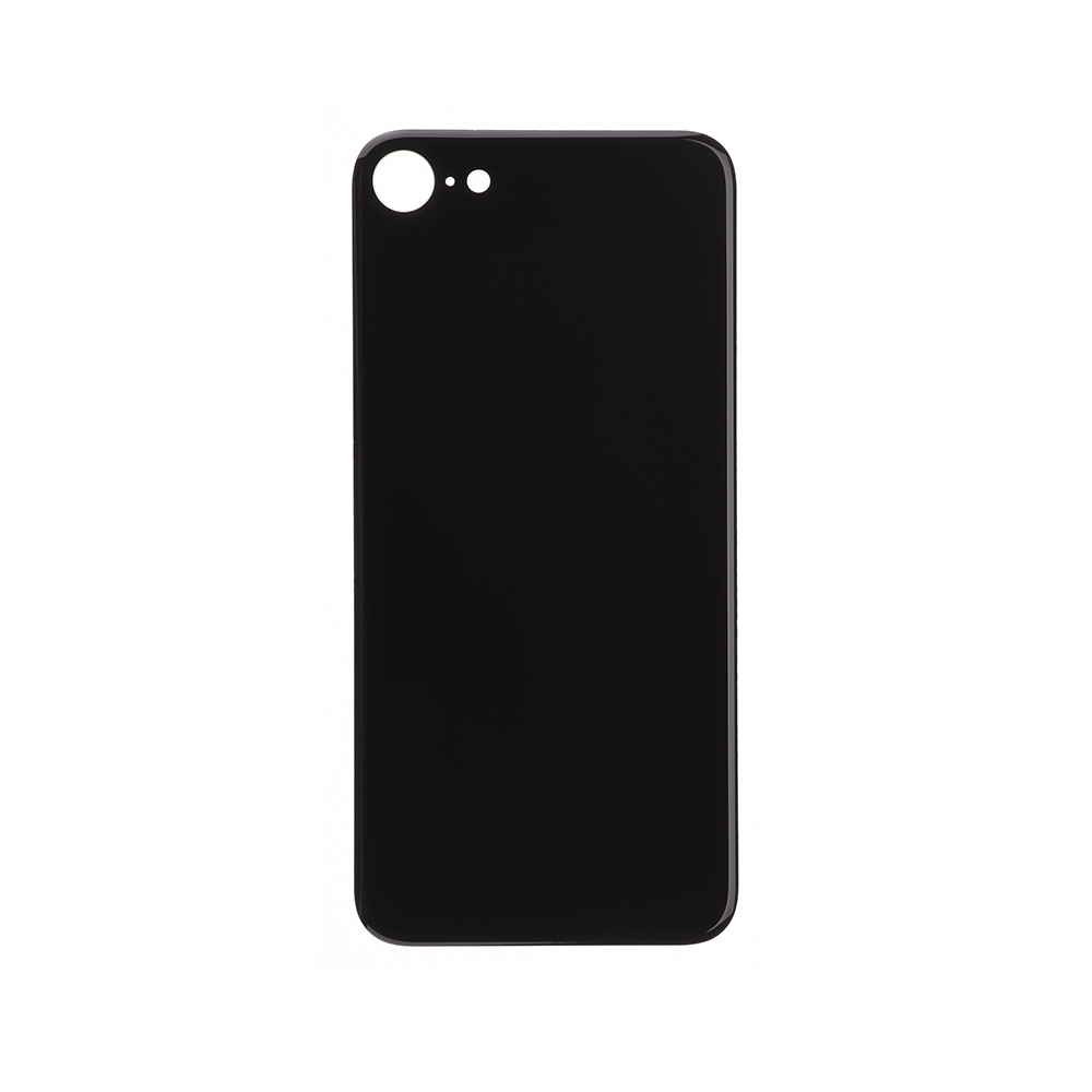 For Apple iPhone 8 Back Glass Cover With Big Camera Hole Replacement - Black - AA