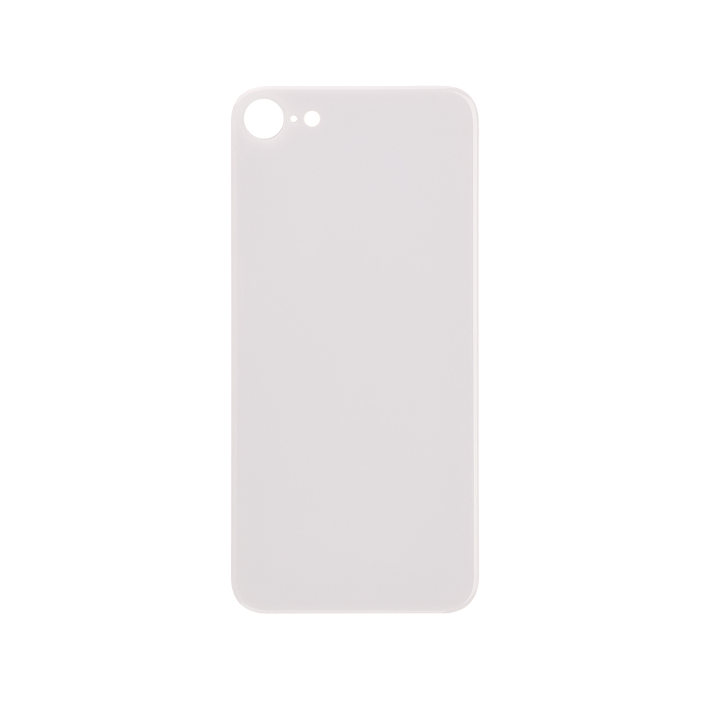 For Apple iPhone 8 Back Glass Cover With Big Camera Hole Replacement - White - AA