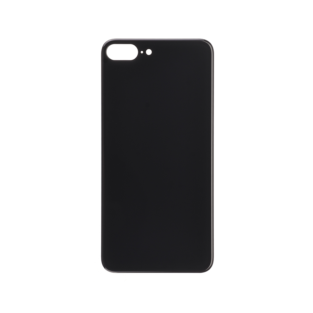 For Apple iPhone 8 Plus Back Glass Cover With Big Camera Hole Replacement - Black - AA