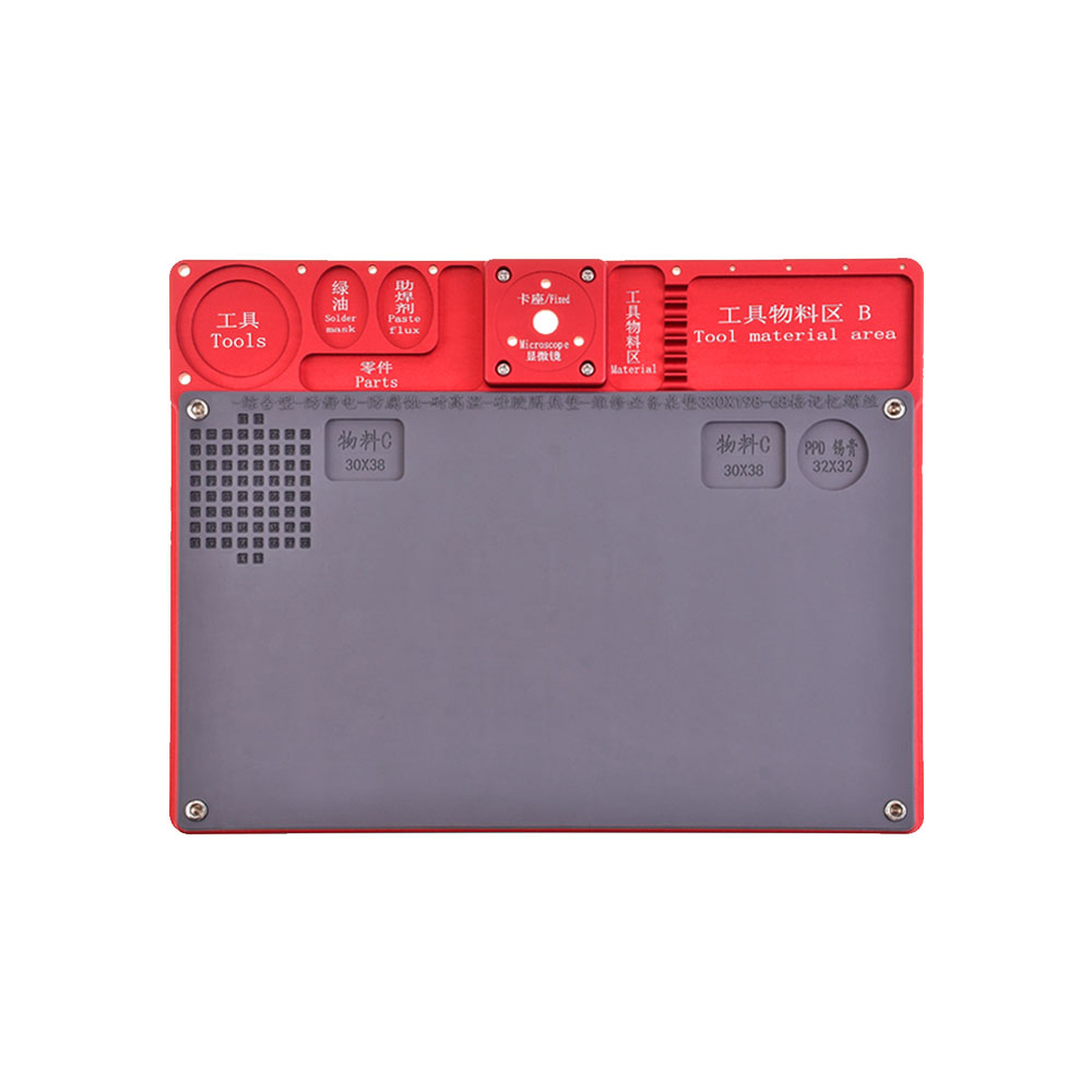 Aluminum Alloy Integrated Mobile Phone Repair Platform - Red - OEM NEW